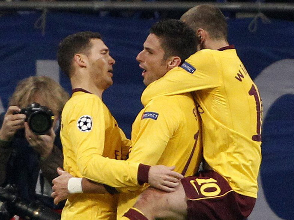 Tro de Giroud, Wilshere y Vermaelen
